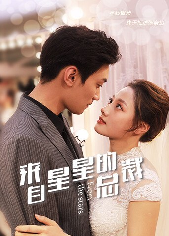 来自星星的总裁海报，一男一女面对面站立